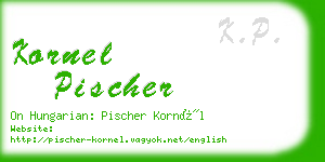 kornel pischer business card